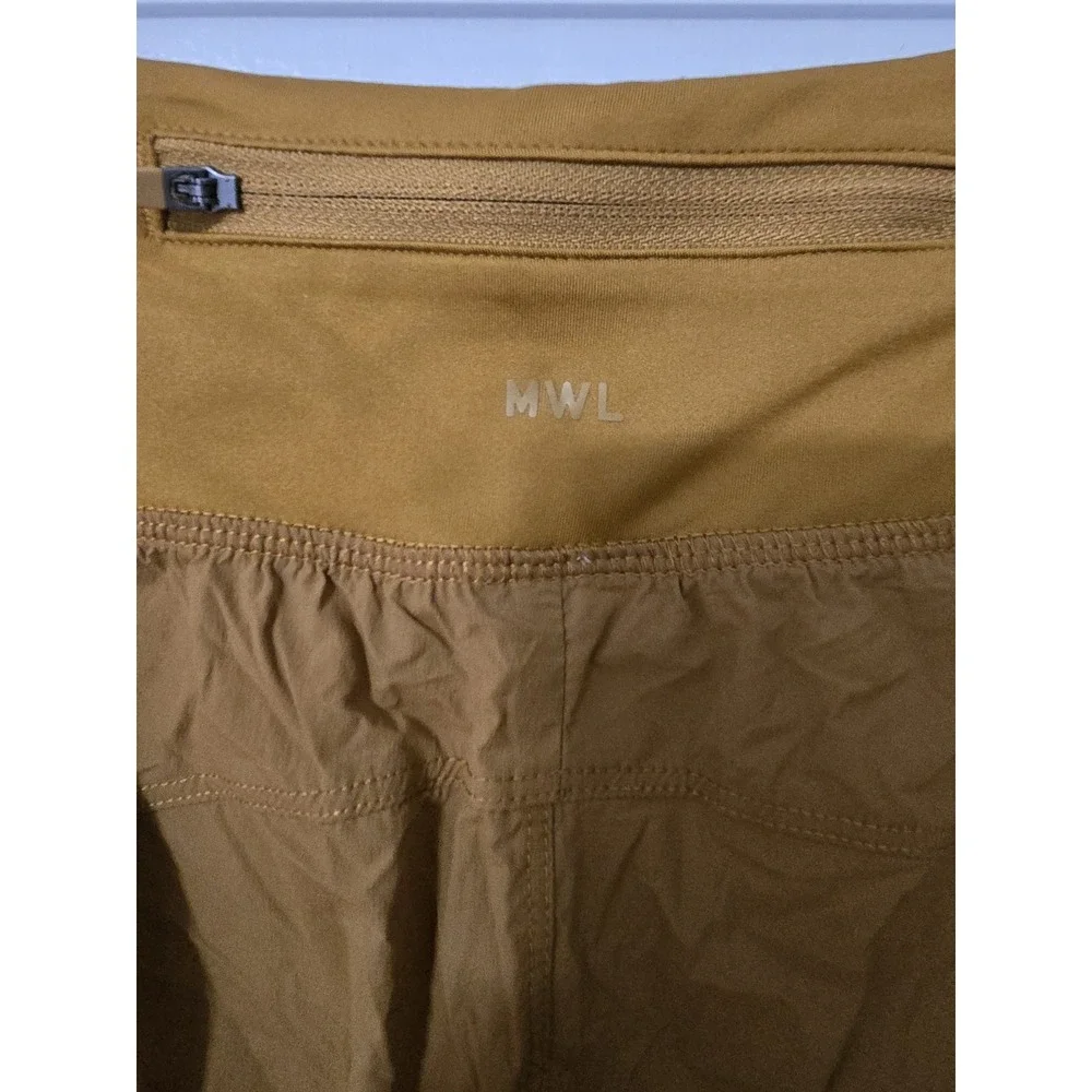 Madewell Women's Lined Running Active‎ Shorts Mustard Brown New XS